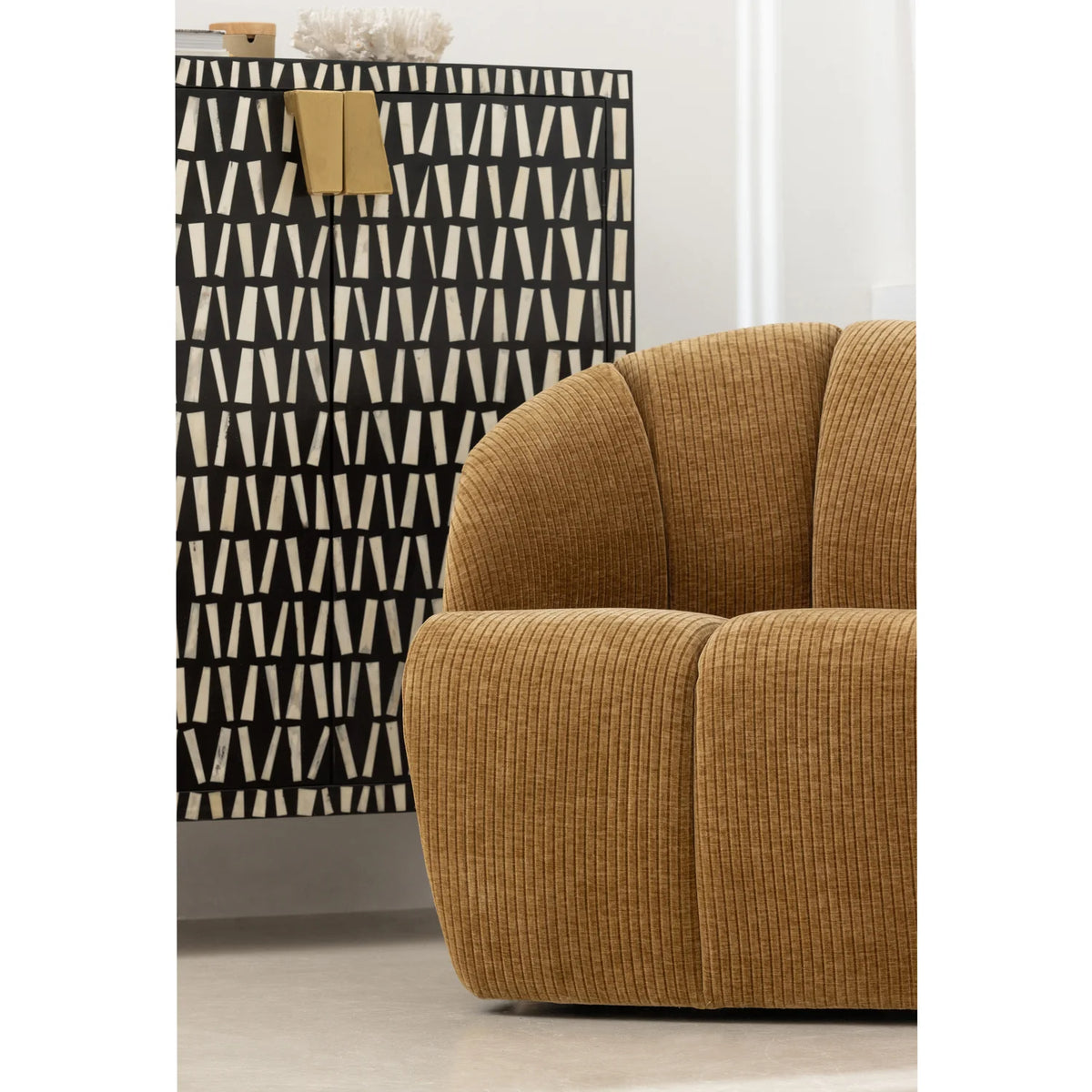 
Swivel Designer Armchair "Mojo" - Mustard yellow