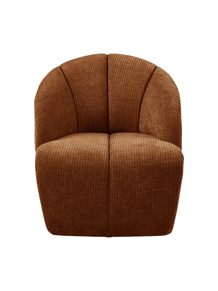 
Swivel Designer Armchair "Mojo" - Rust brown