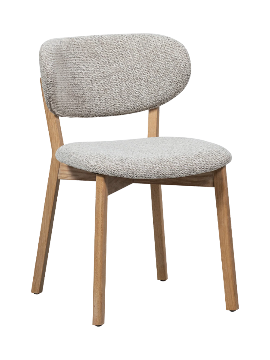 
Massivholz Design Stuhl „Udaro“ - Eichenholz Natur/Beige