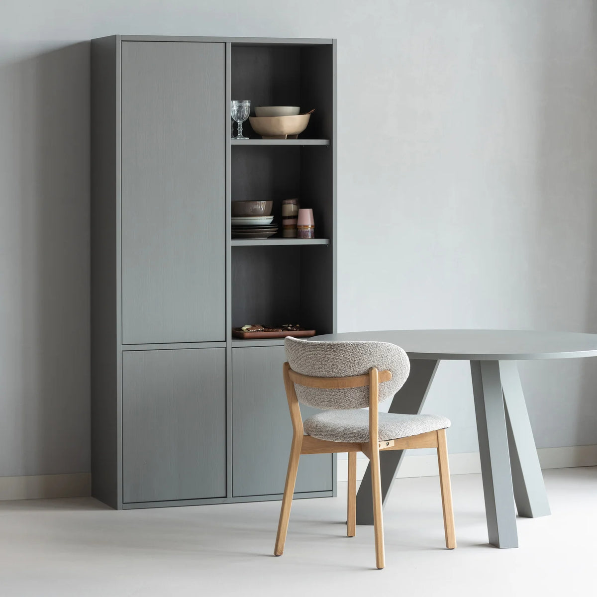 
Massivholz Design Stuhl „Udaro“ - Eichenholz Natur/Beige
