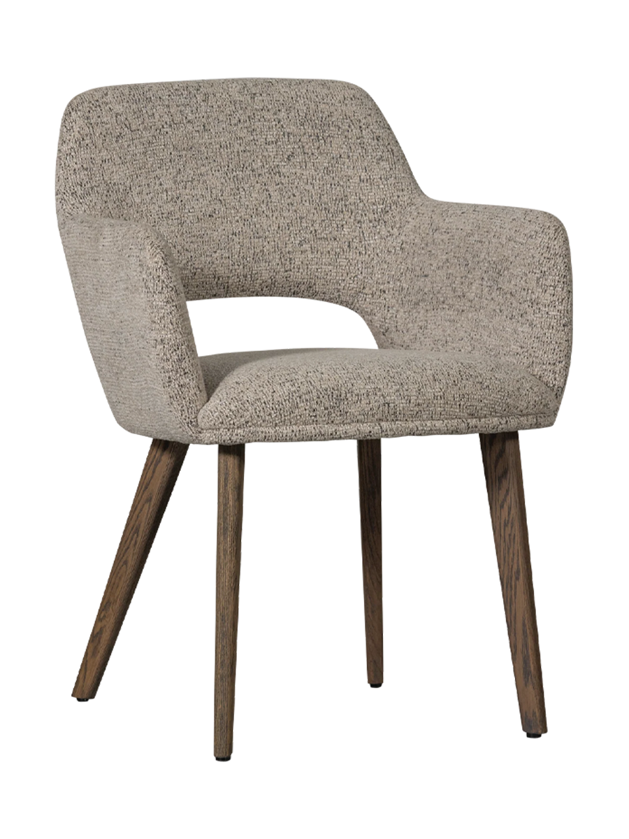 
Sedia di alta qualità con braccioli «Muratto» - Rovere Marrone scuro/Beige