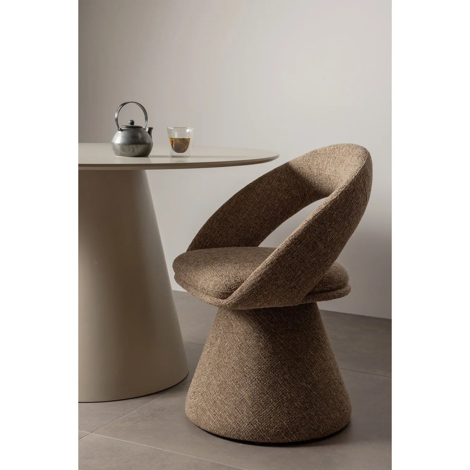 
Design Esszimmerstuhl „Spike“ mit Drehfunktion - Sand Melange