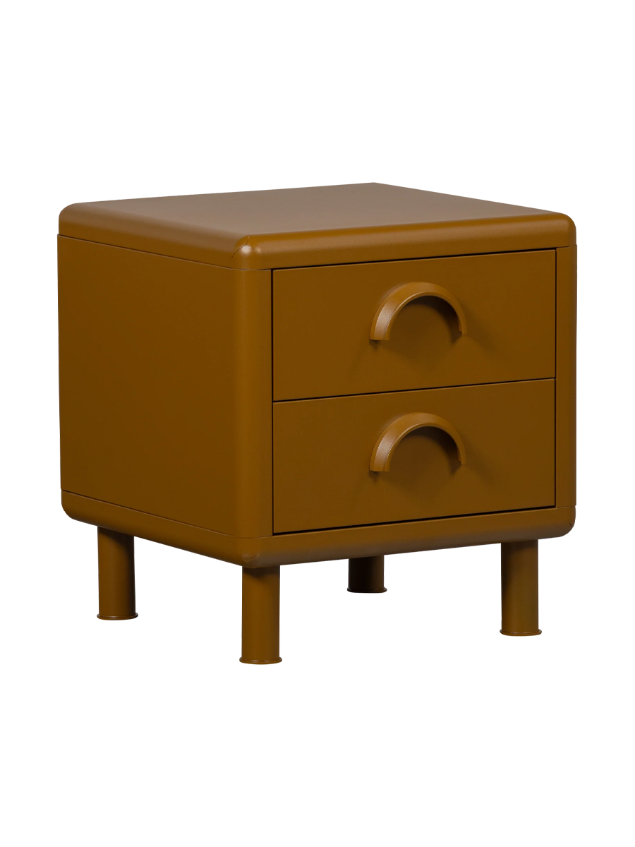 
"Runo" Designer Bedside Table - Honey-yellow