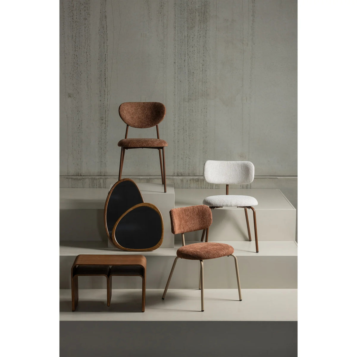 
Sedia da pranzo di design «Traviso» - Panna sporco
