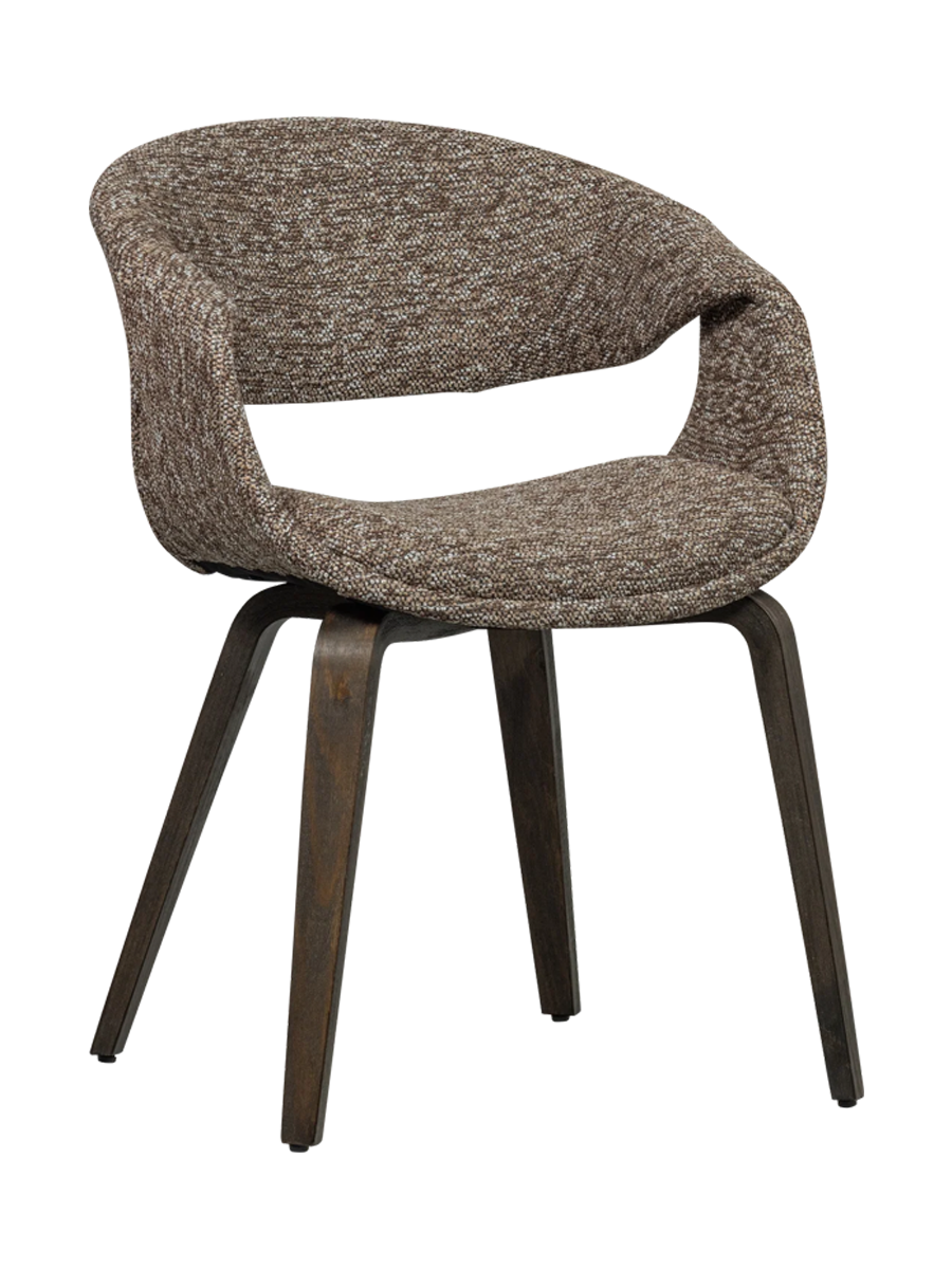 
High-Quality Armchair "Yosso" - Taupe/Dark Brown Wood
