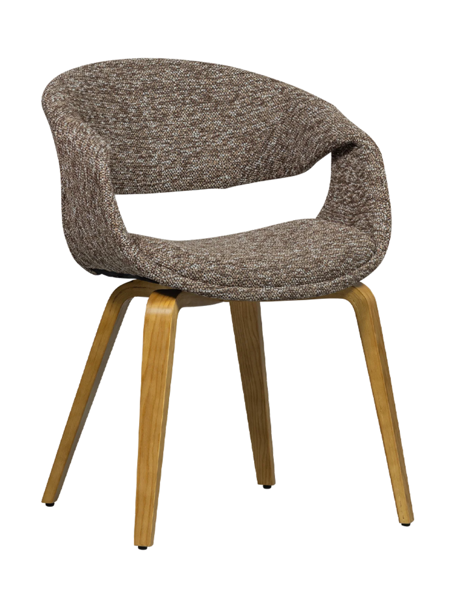 
High-Quality Armchair "Yosso" - Taupe/Wood Natural