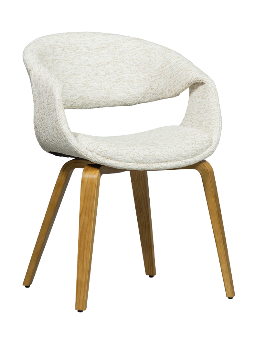 
High-Quality Armchair "Yosso" - Ecru/Natural Wood