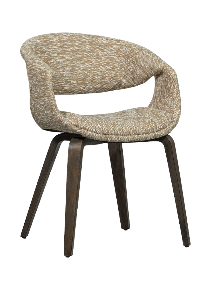 
High-Quality Armchair "Yosso" - Sand/Dark Brown Wood