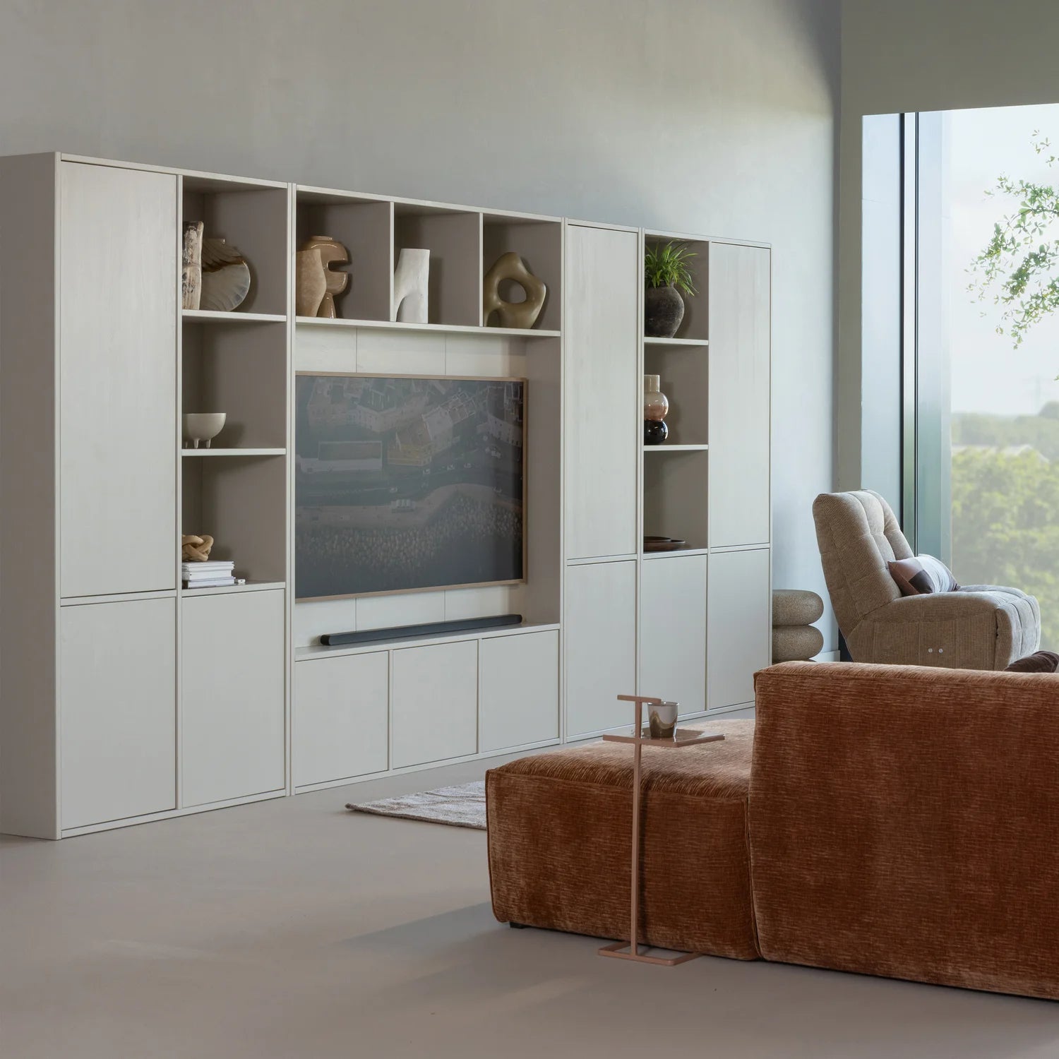 
Modular Design Cabinet & TV Unit "Meggy" - Greige