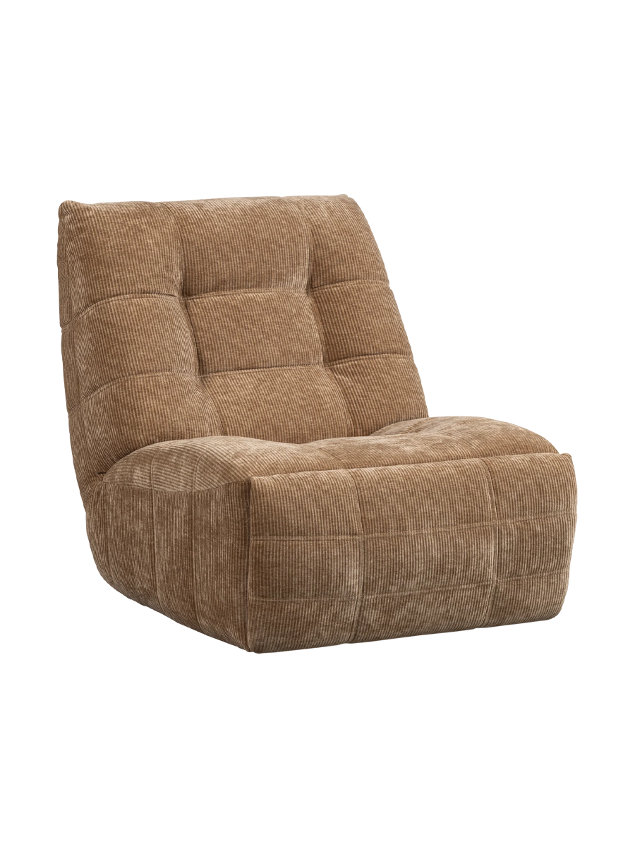 
Fauteuil relax électrique design « Heinno » - Marron clair côtelé