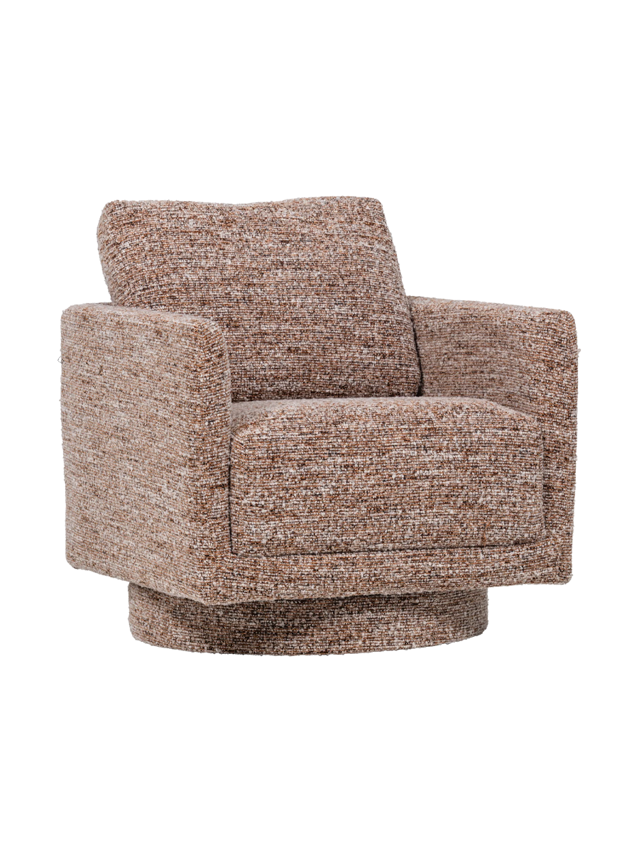 
Swivel Design Armchair "Oska" - Brown Marl