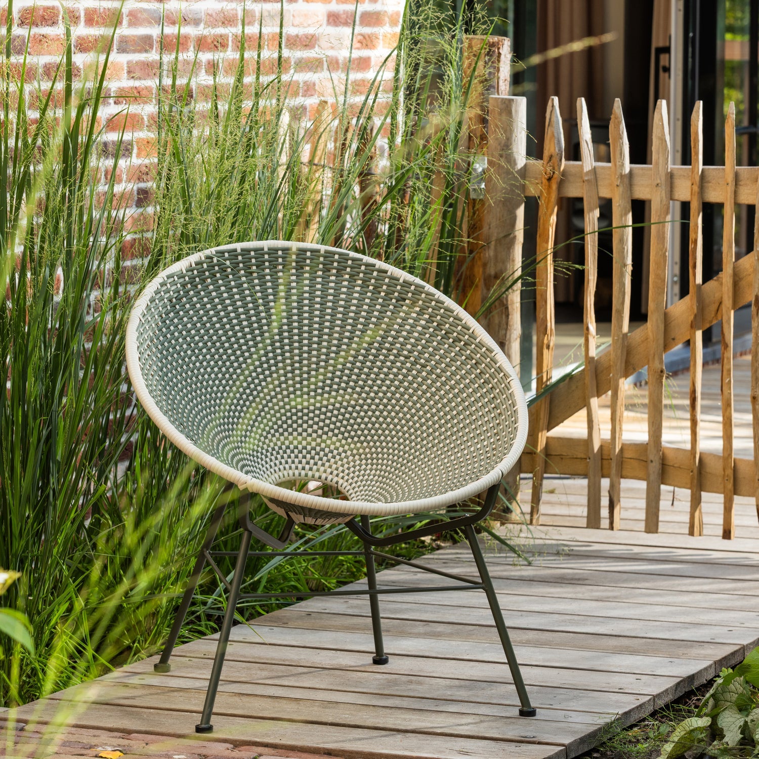 
Design Outdoor Lounge Armchair "Kazoun" - Green