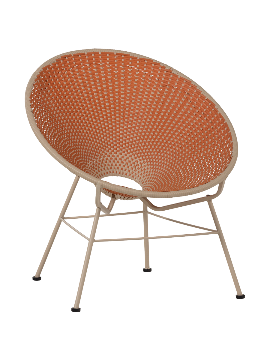 
Design Outdoor Lounge Armchair "Kazoun" - Orange