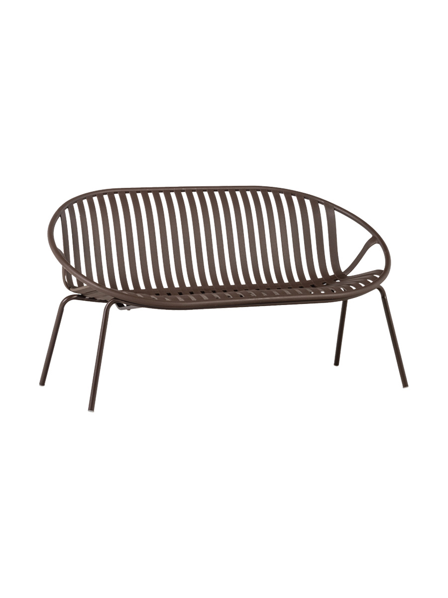 
Banc de jardin 2 places design « Bruce » - Brun-violet