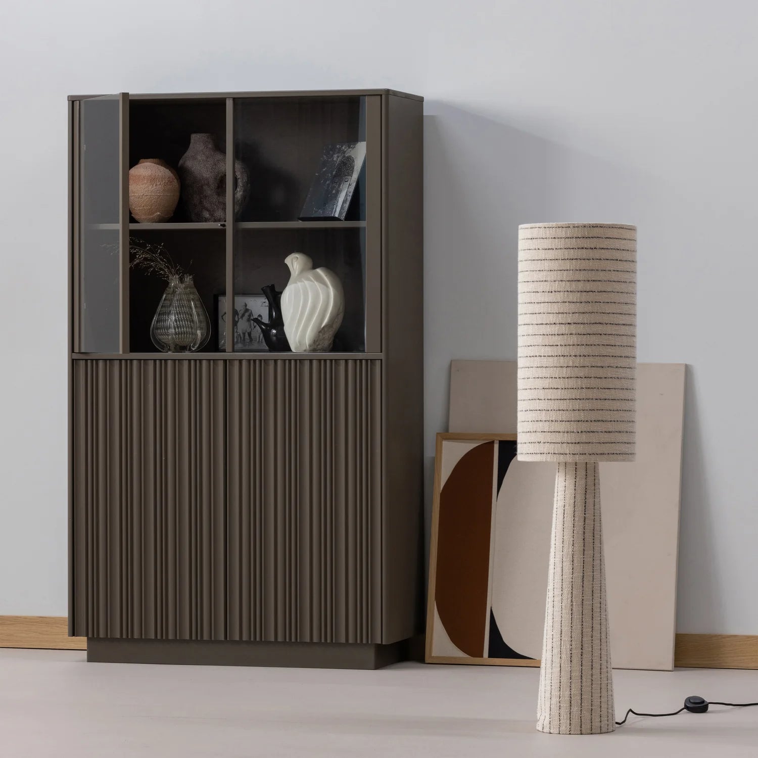 
Designer Display Cabinet "Noova" Made from Sustainable Solid Wood