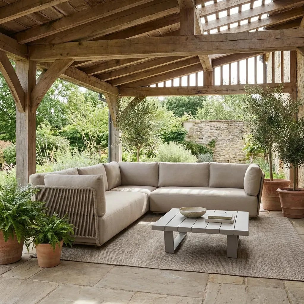 
Ensemble de jardin lounge design « Balley » - Sable/Beige