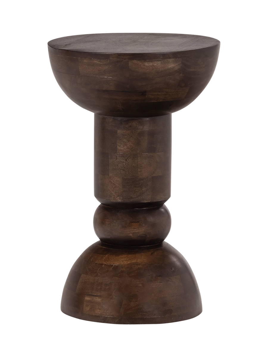 
Solid Design Side Table "Emel" - Dark brown