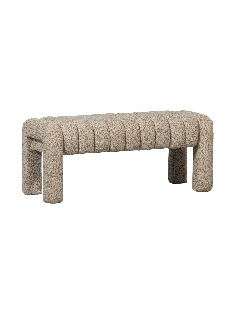 
Banc design « Frex » - Bouclé beige