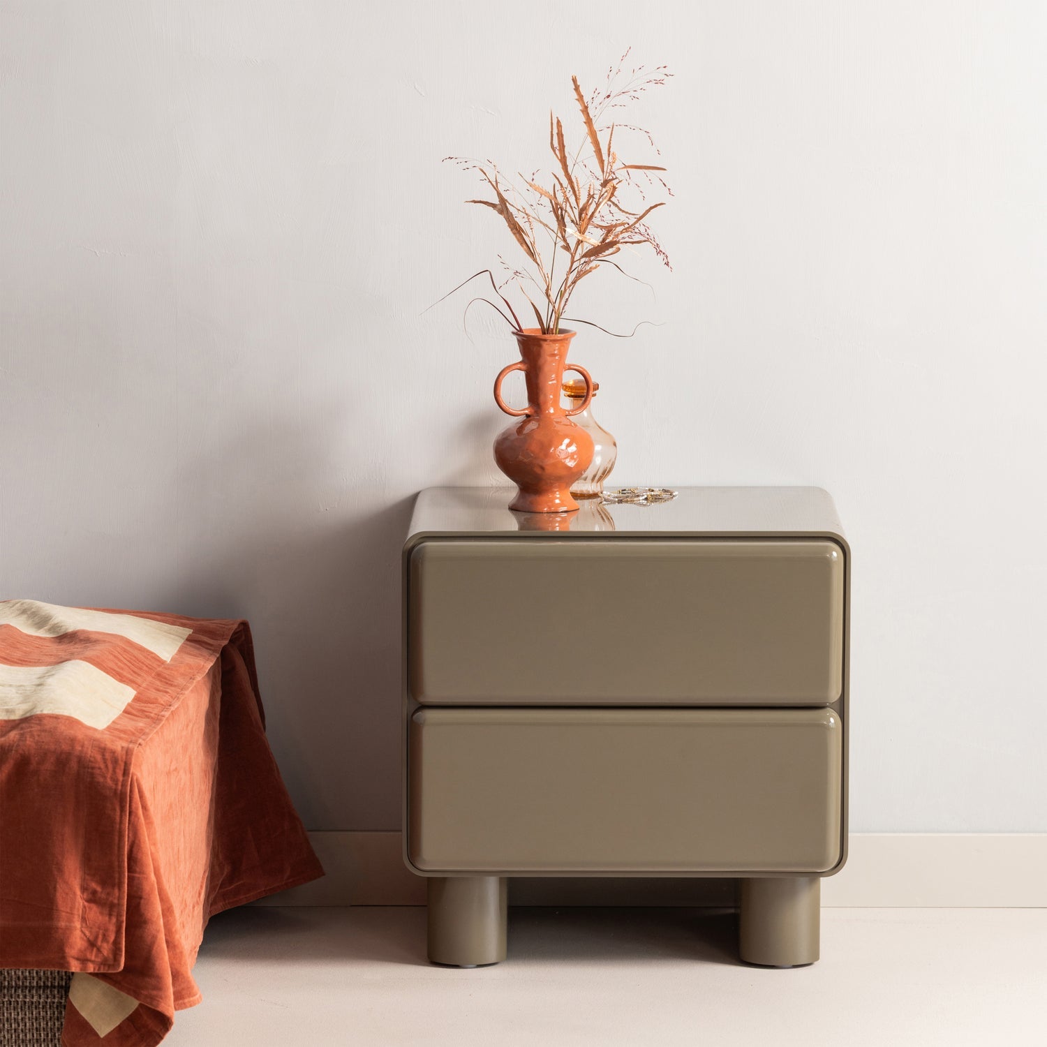 
"Lustra" Designer Side & Nightstand - Green