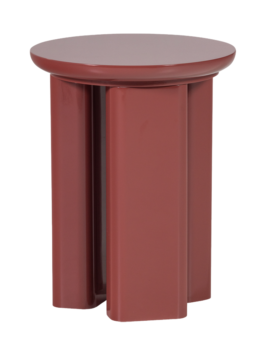 
Designer Side Table "Origo" - Cherry red