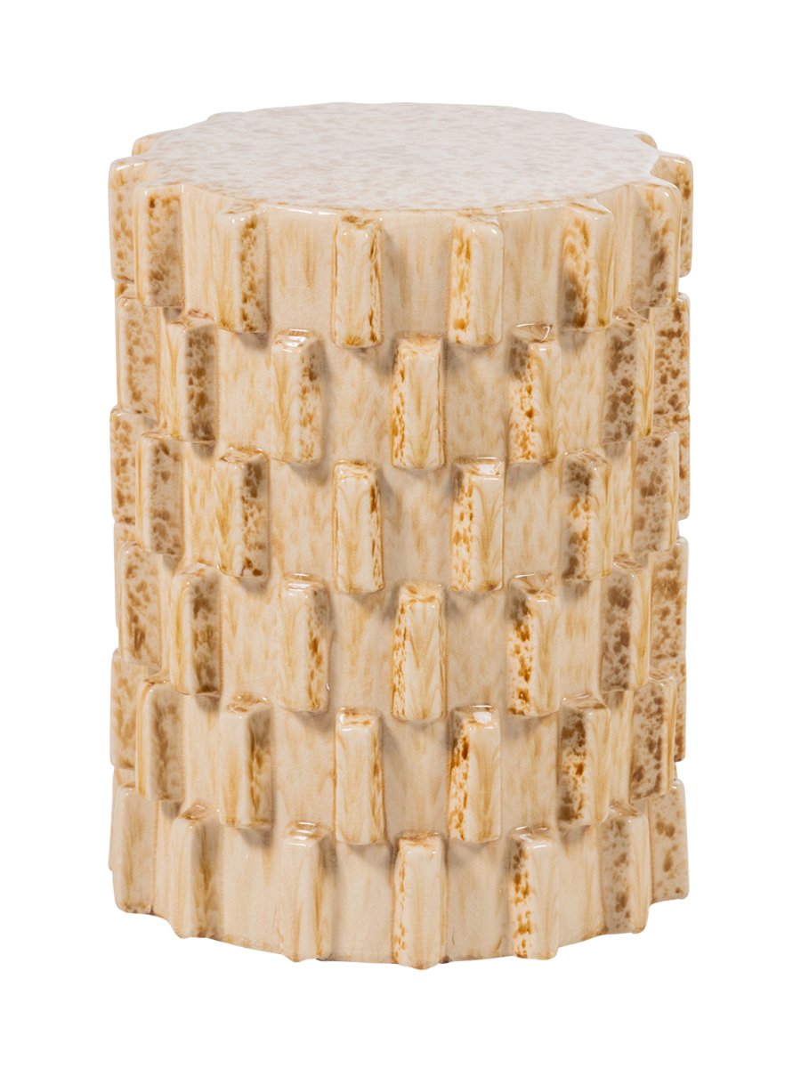 
"Axu" Designer Ceramic Side Table - Sand
