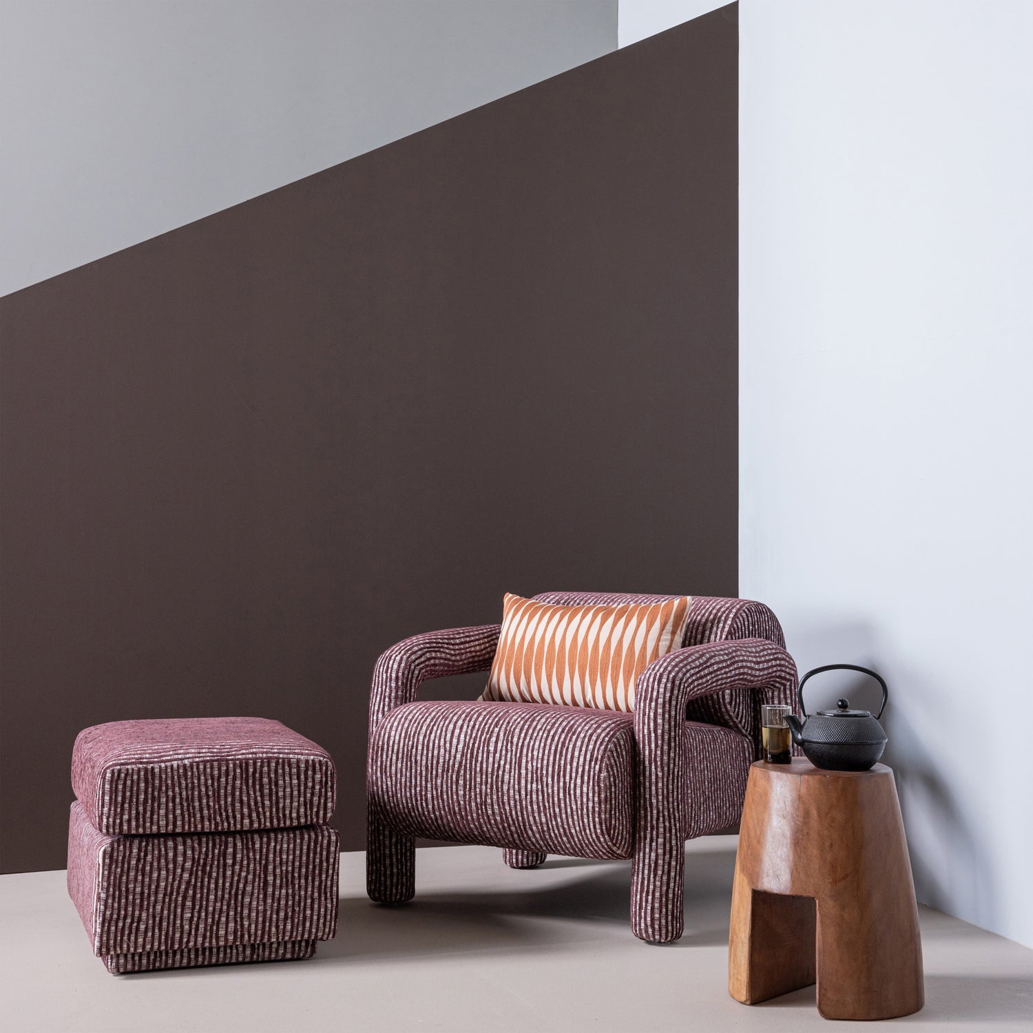 
Design Sitzpouf „Lou“ - Bordeaux