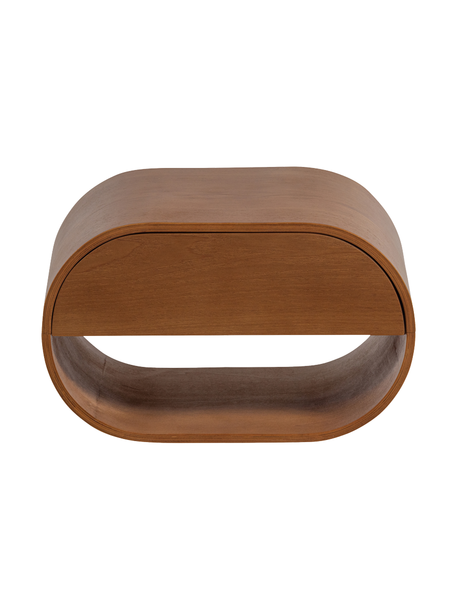 
Designer Side & Nightstand "Momo" for Wall Mounting - Brown