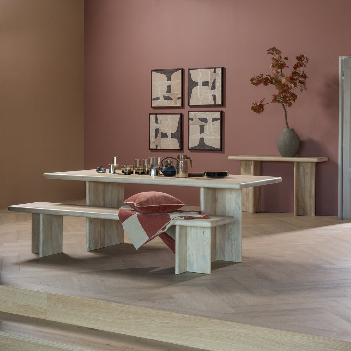 
Tavolo da pranzo di design in legno massiccio «Atto», varie dimensioni - 220 x 90 cm