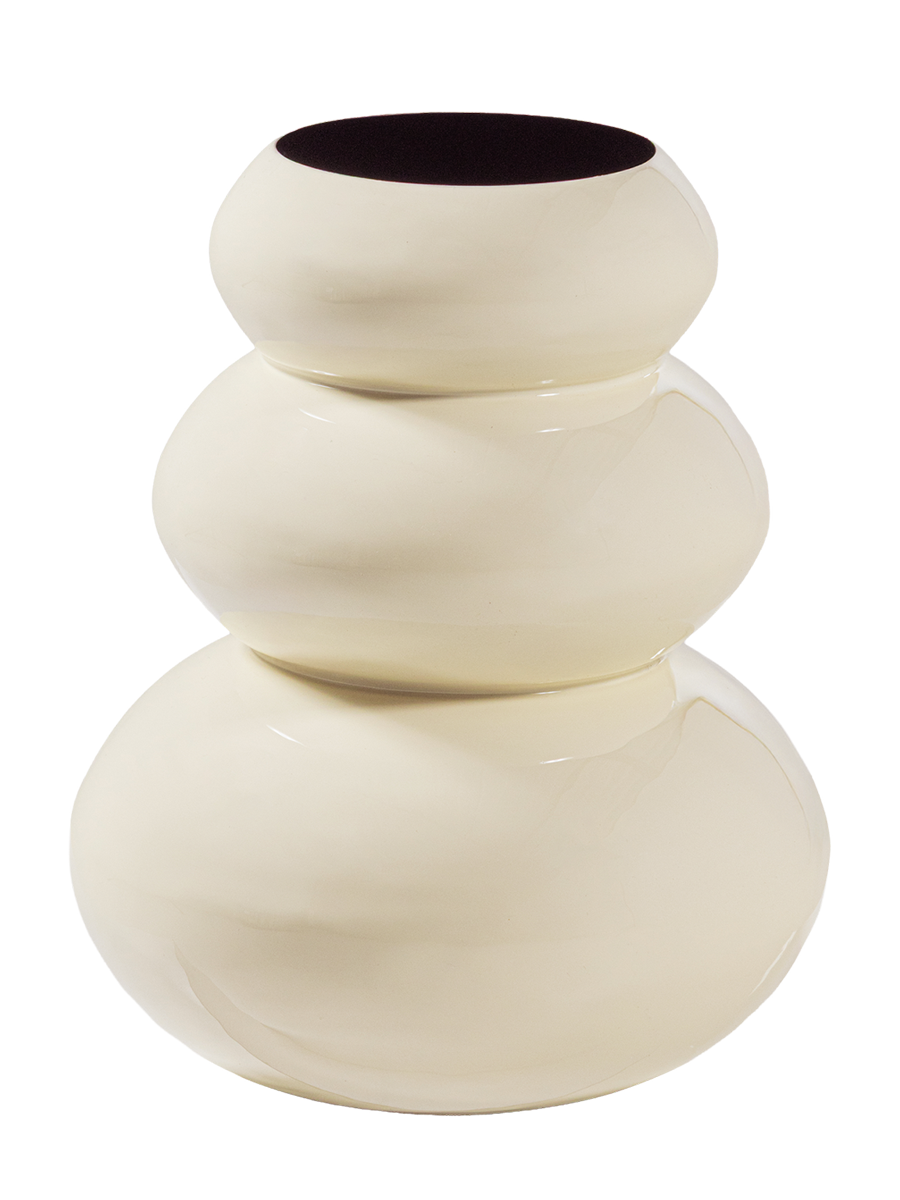 
Grosse Design Vase „Tera“ - Ecru