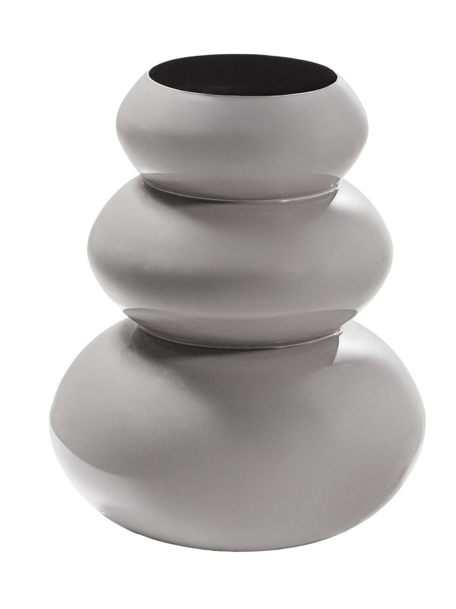 
Grosse Design Vase „Tera“ - Hellgrau