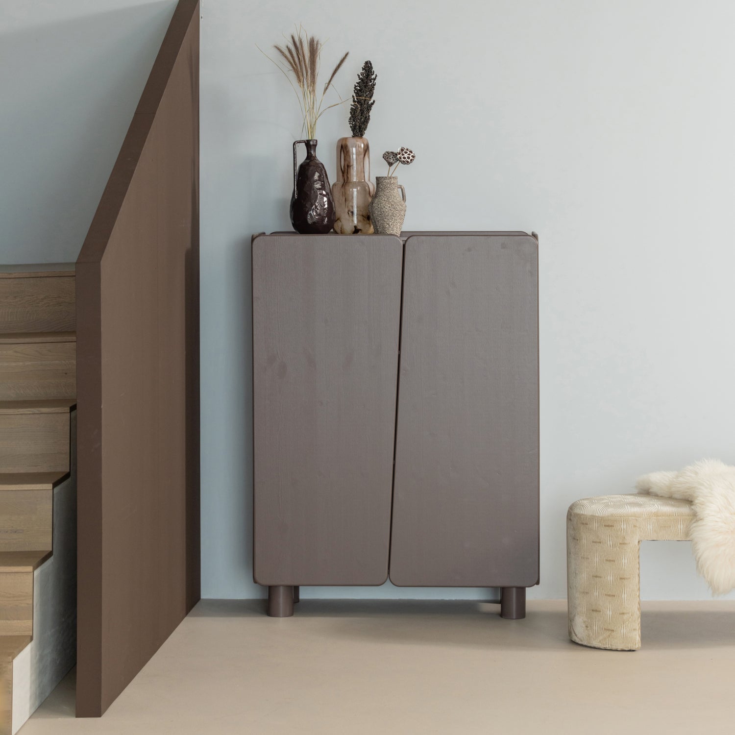 
Massives Design Highboard „Root“, 2-türig