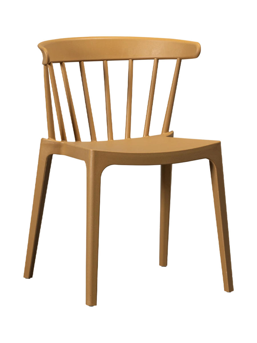 
Nachhaltiger Design In-/Outdoorstuhl „Bliss“ - Caramel Melange
