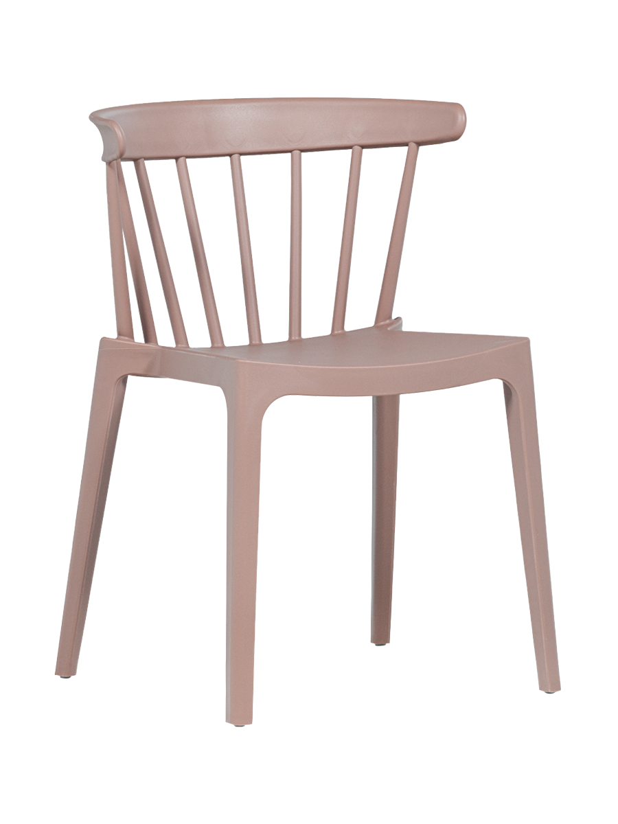 
Nachhaltiger Design In-/Outdoorstuhl „Bliss“ - Lachsrosa