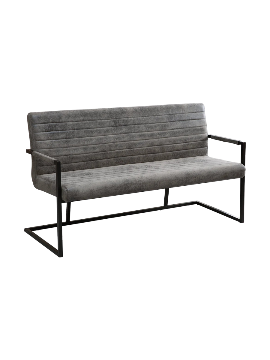 
Banc cantilever « Loft » avec revêtement en velours - Gris vintage