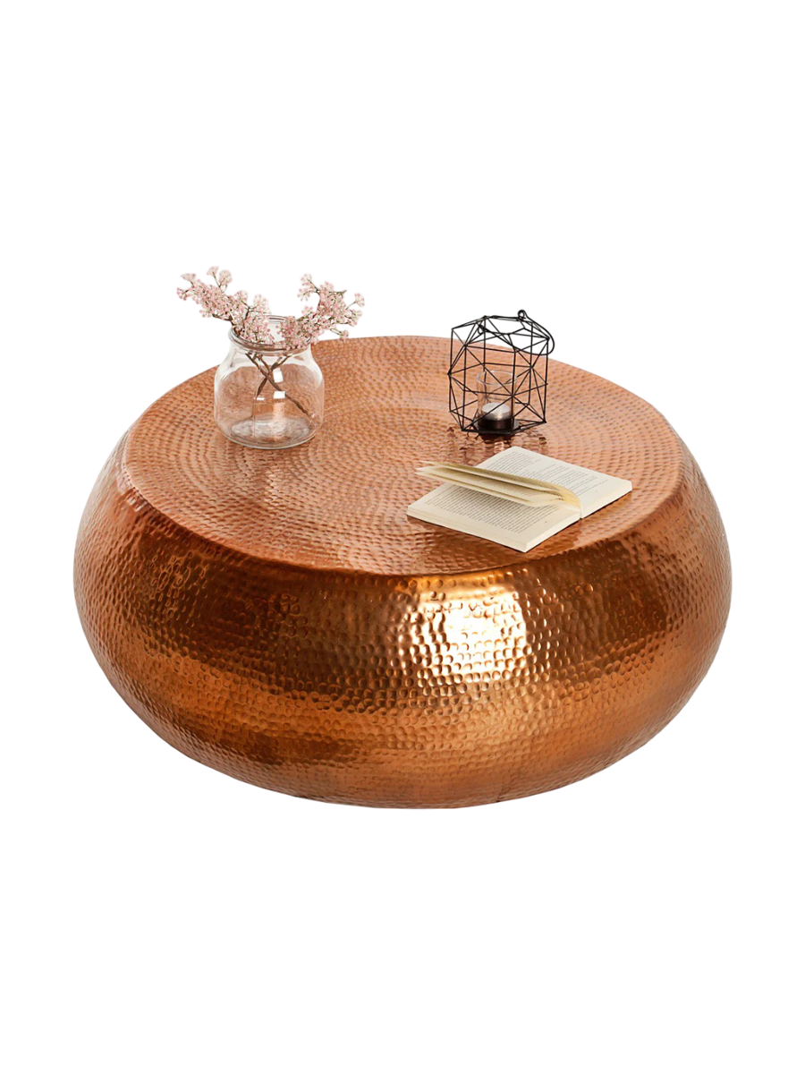 
Designer Coffee Table "Orient" - Copper / Ø 80 cm