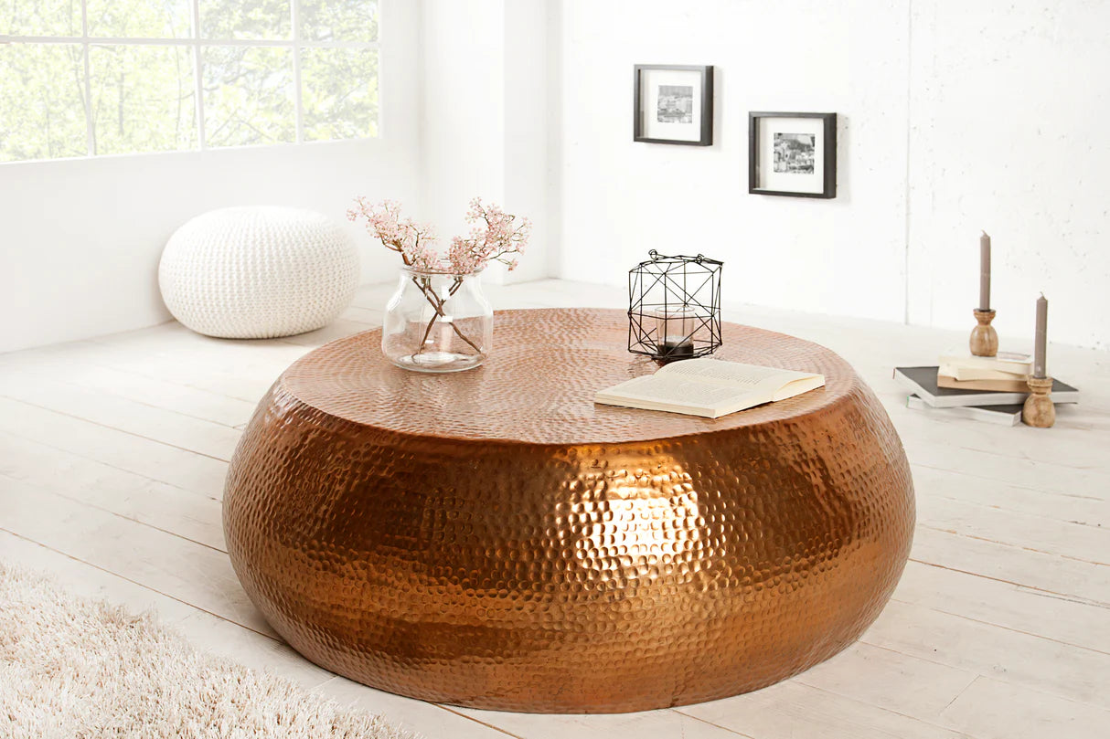 
Designer Coffee Table "Orient" - Copper / Ø 80 cm