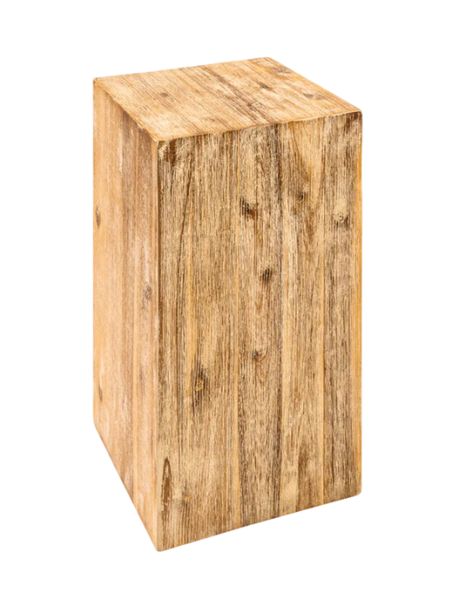 
Colonne décorative et porte-plantes « Columna » en bois massif - Hauteur 50 cm