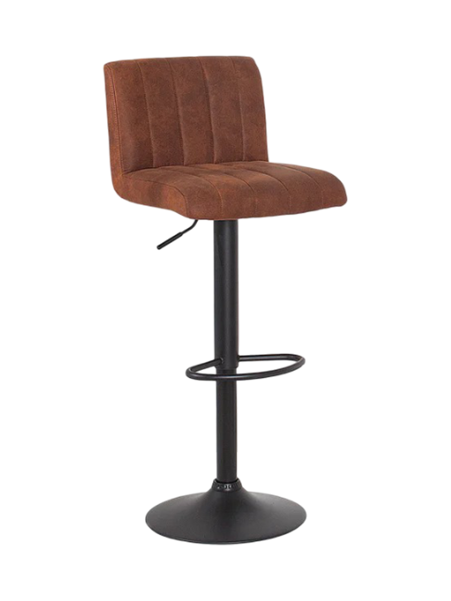 
Höhenverstellbarer Barhocker „Portland“ mit Armlehnen - Vintage Braun