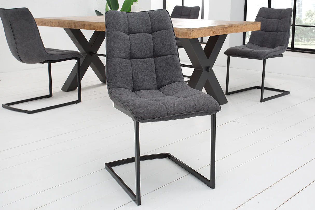 
Chaise cantilever « Chicago » - Gris foncé