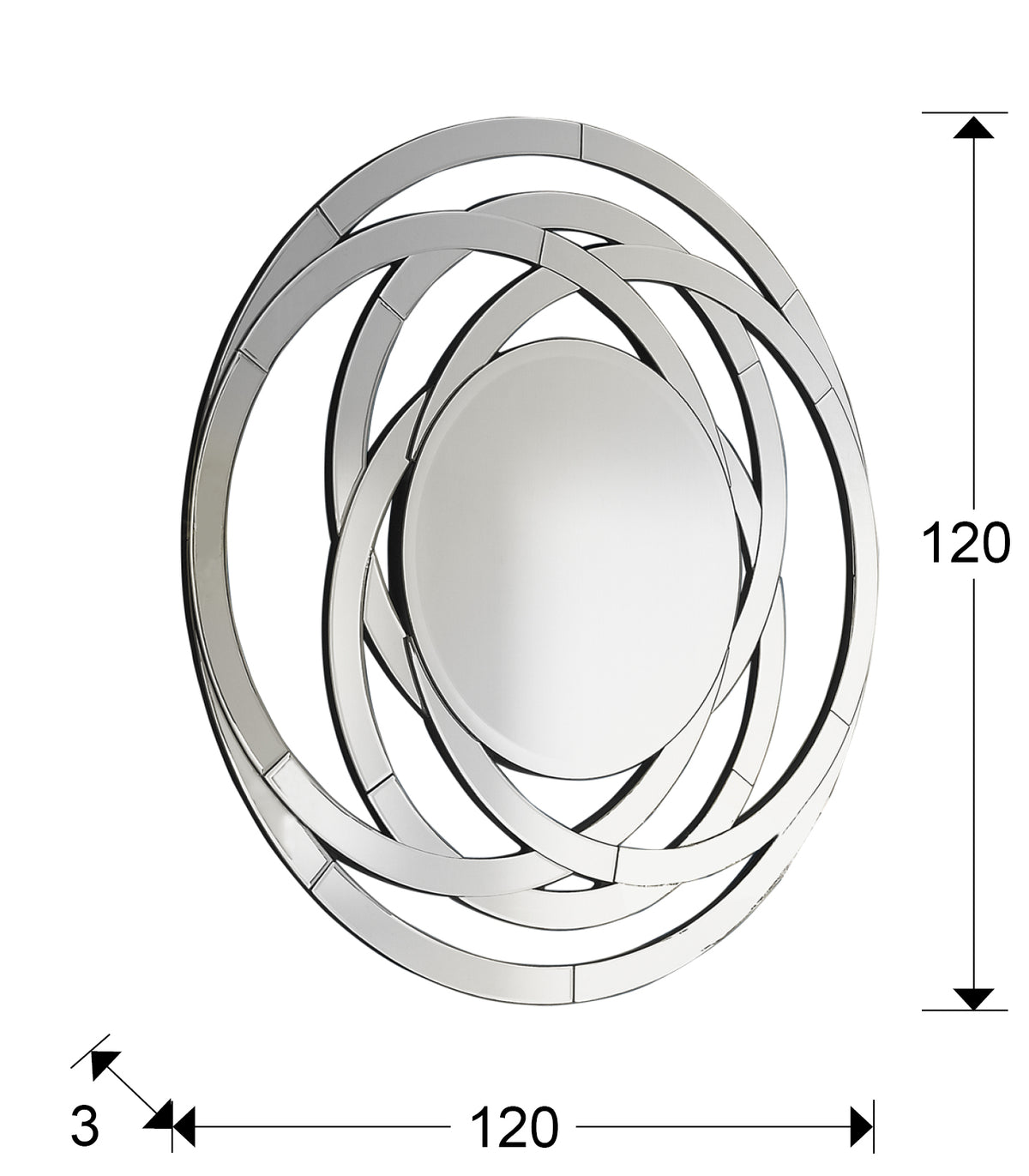 
Large designer wall mirror “Aros”