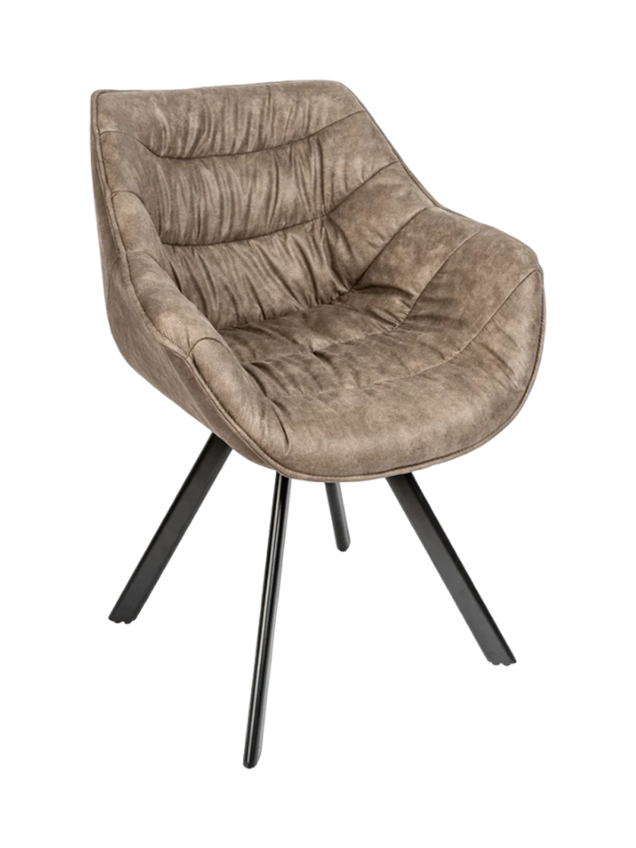 
Poltrona di design con braccioli “Dutch” con rivestimento in velluto - Talpa