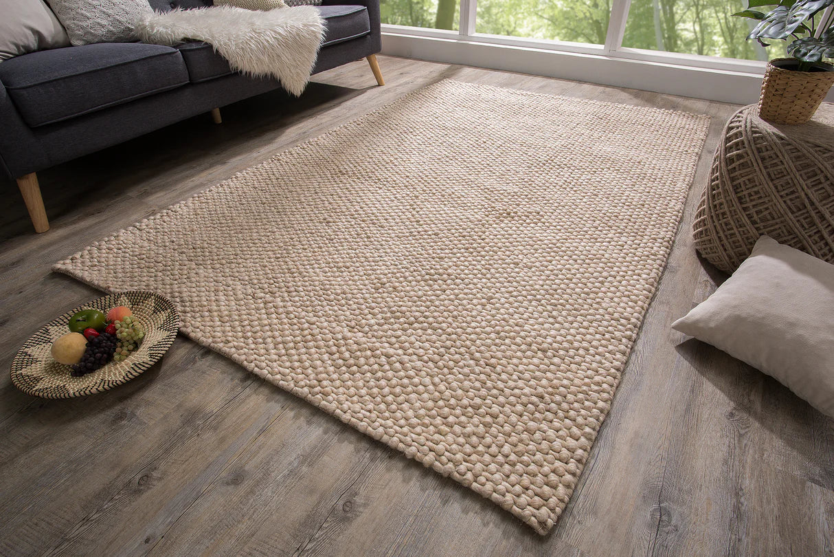 
Hand-Woven Wool Rug "Wool" 160 x 240 cm - Beige
