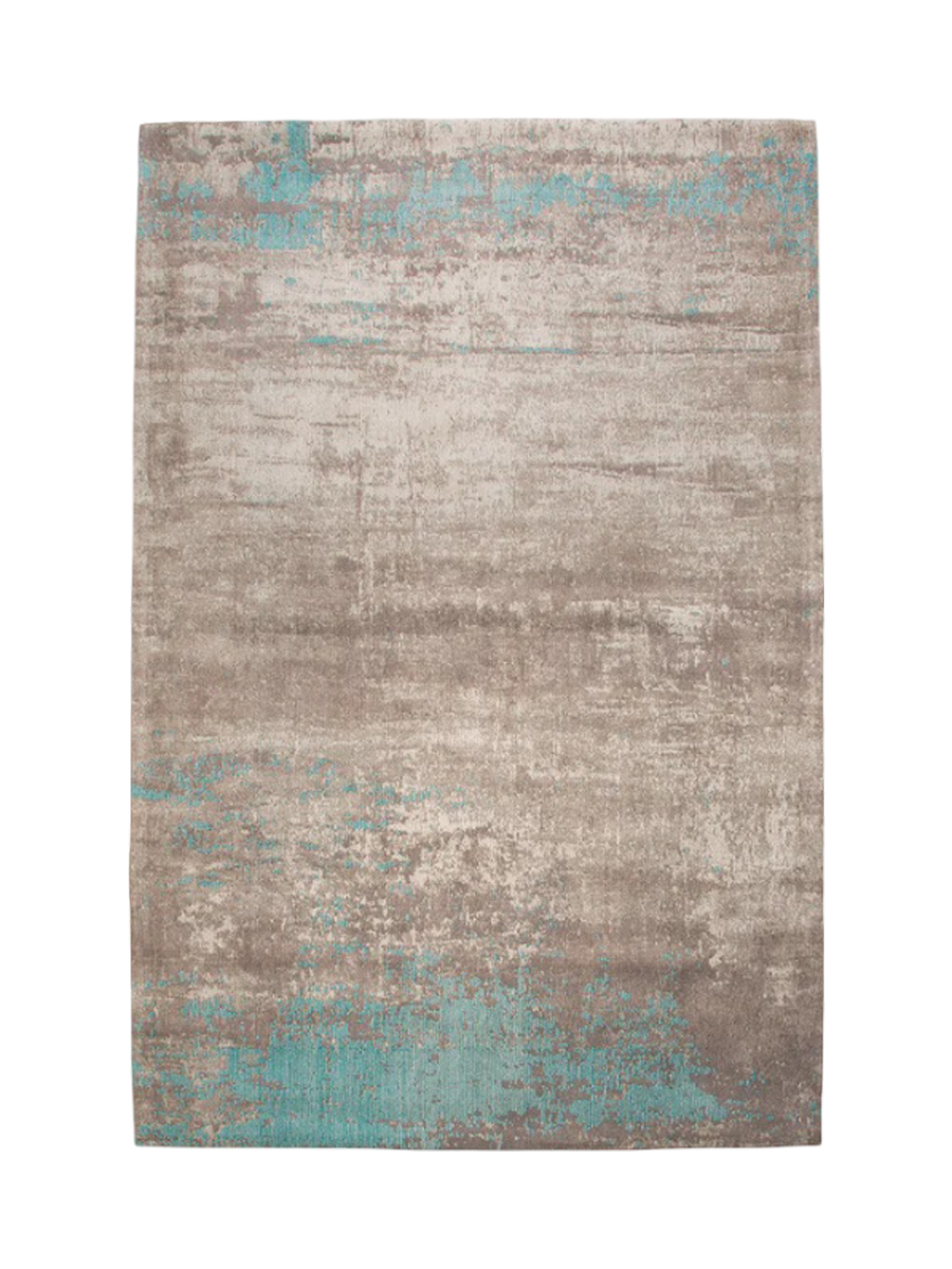 
Designer Cotton Rug "Modern Art", various sizes - 160 x 240 cm / Greige / Blue