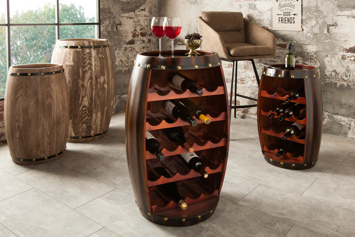 
Solid Wood Wine Rack "Bodega" - Ø 50 x Height 80 cm