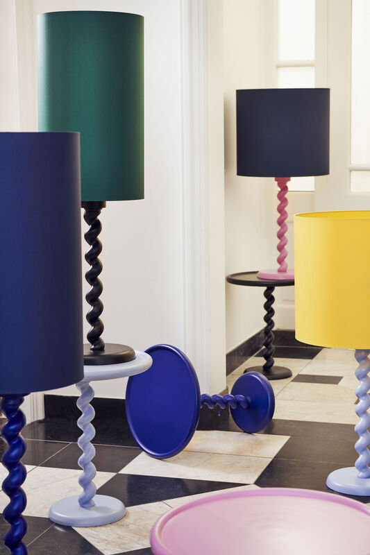 
Design Beistelltisch „Twister“ - Dunkelblau