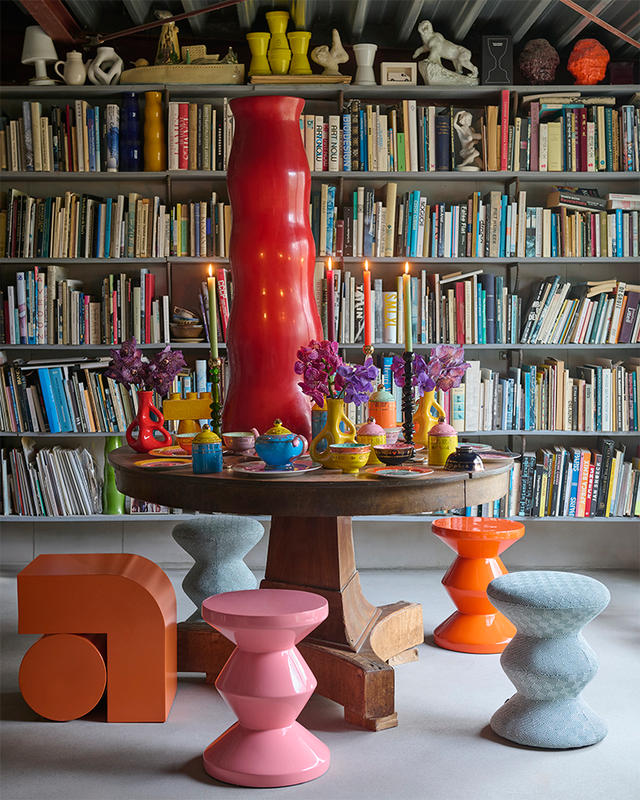 
Designer Side Table "Kombi" - Orange