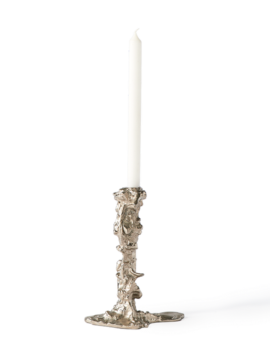 
Portacandele di design “Drip” - Argento / L