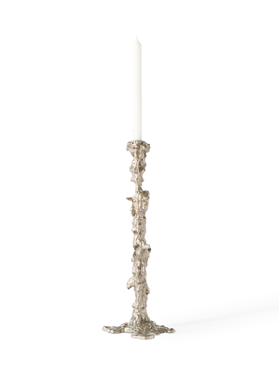 
Portacandele di design “Drip” - Argento / XXL