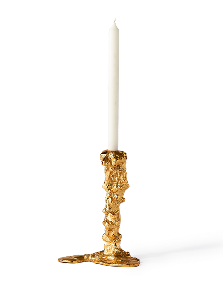 
Portacandele di design “Drip” - Oro / L