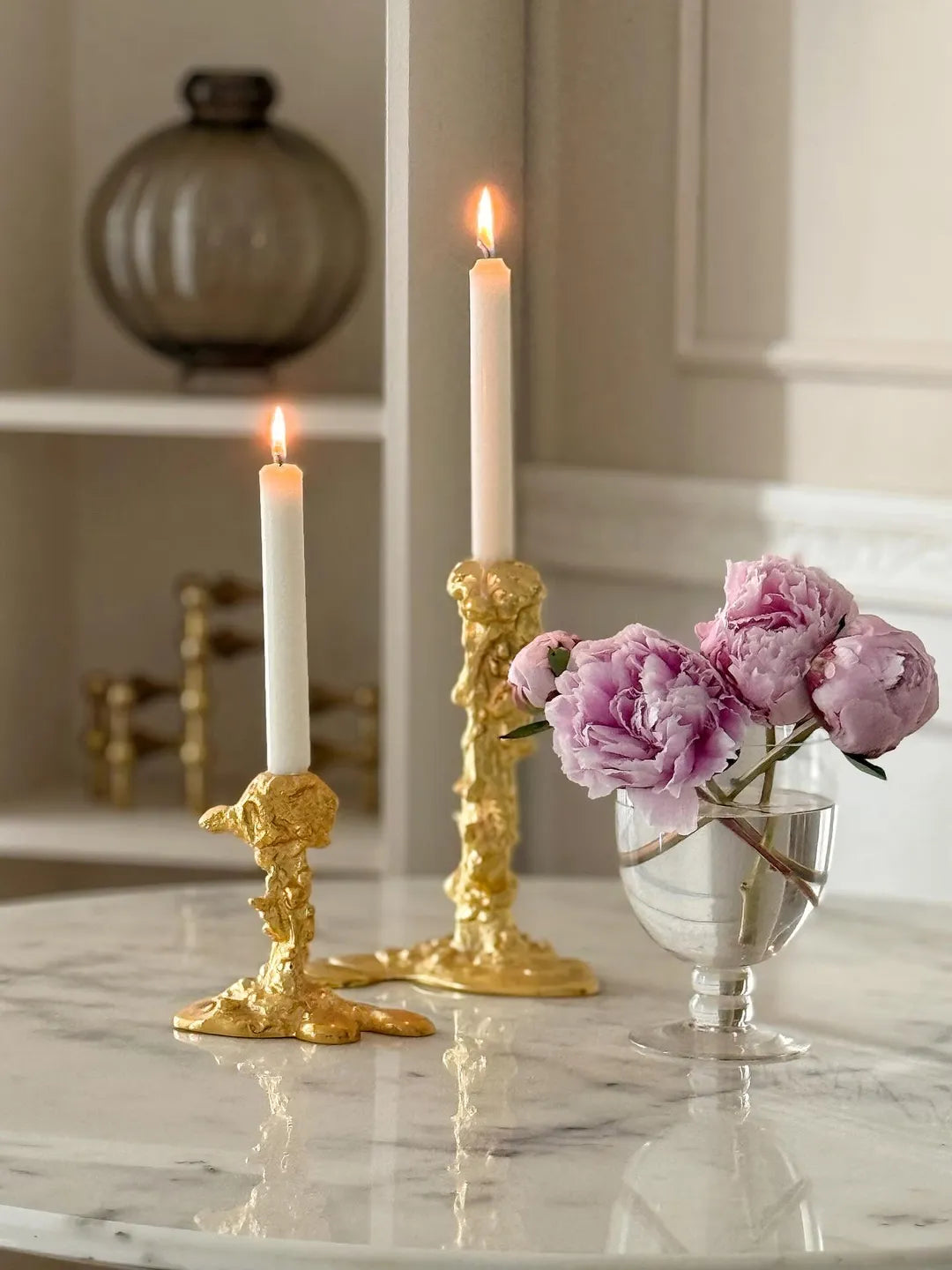 
Portacandele di design “Drip” - Oro / L